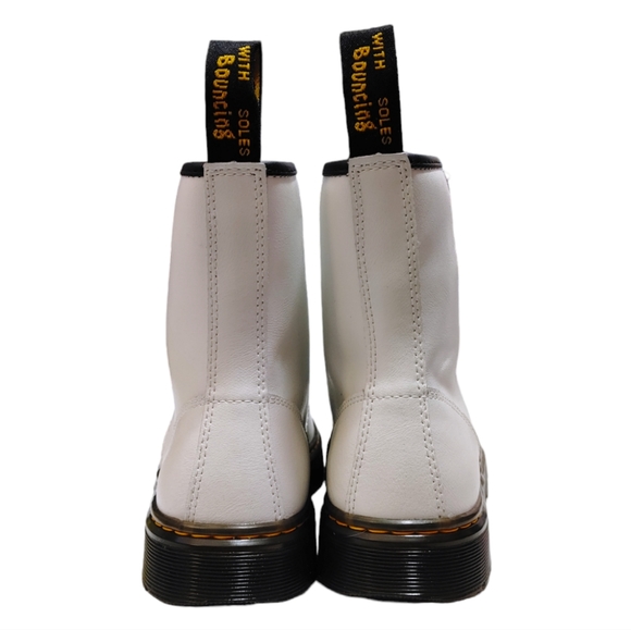 Dr. Martens Zavala White Leather Lace Up High Top Combat Boots Mens Size 8 - Picture 6 of 8